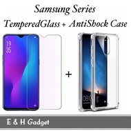 Samsung J2prime/J2pro/J3pro/J4/J4plus 9H Tempered Glass + AntiShock Case (1SET)