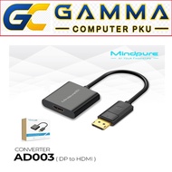 CONVERTER DP DISPLAY PORT TO HDMI ADAPTER MINDPURE DISPLAY PORT TO HDMI CONVERTER