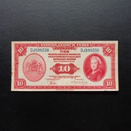 Uang Kertas Kuno Nederlandsch Indie 10 Gulden 1943 Seri NICA TP265