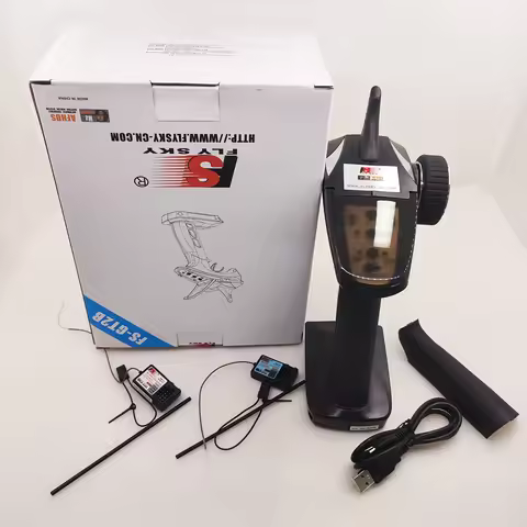 FLYSKY FS-GT2B GT2B 2.4G 3CH Radio Transmitter /w receiver, TX battery, USB cable, handle --Upgraded