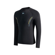 Speedo Mens Hero 6.0 Long Sleeve Rashguard  Black/ Blue/ Yellow (Top Only)_8-16094H914