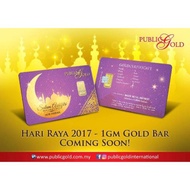 1g gold bar 999 Public Gold Hari Raya Edition