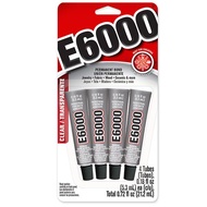 E6000 Clear Craft Adhesive 4 mini tubes x 0.18oz (5.3ml) 5518310, 076818008217 (2865186021847)