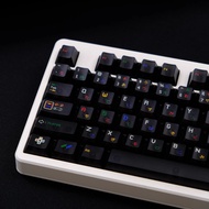 Aifei Transparent Foggy SFC keycaps Black White ABS Light through Matte keycap for Mechanical Keyboa