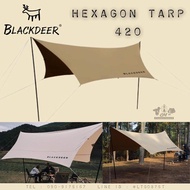 Blackdeer nest cotton hexagon tarp 420 sand brown