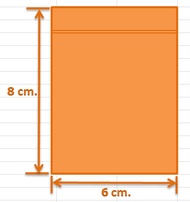 ถุงซิปล็อค/ถุงซิปสีส้มโปร่ง 6x8cm. (100 ใบ/แพค)