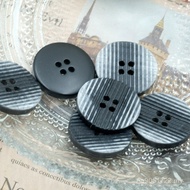 Button Four-Eye Button Woolen Button Round Button Eyed Coat Women Button Resin Ready Stock Windbreak