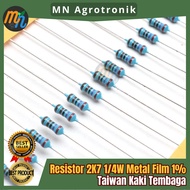 X10 Resistor 2K7 2.7K 1/4W Metal Film 1% Copper LegOriginal
