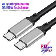 GS USB C to USB C 3.2 Gen 2 Cable Video Cable Type C PD 100W 5A Fast Charging For MacBook Pro SSD 4k 60Hz Display Monitor Cable