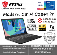 MSI - [Core H i7 軍規商務] Modern 15 H C13M i7 ( i7-13700H/ Iris Xe/ 15.6" IPS) 手提電腦