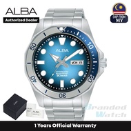 [Official Warranty] Alba AL4549X AL4549X1 Men's Mechanical Blue Dial Stainless Steel Strap Watch