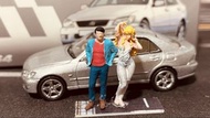 1/64 城市獵人 City Hunter & Lexus IS300 模型車連人仔