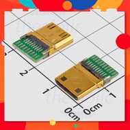 [3 Pieces]- Mini HDMI Male Type C Port 19 Pins Straight Solder Electronic Wire Store99