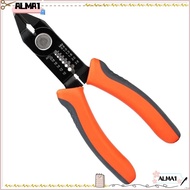 ALMA Crimping Tool, High Carbon Steel Orange Wire Stripper, Multifunctional Cable Tools Electricians