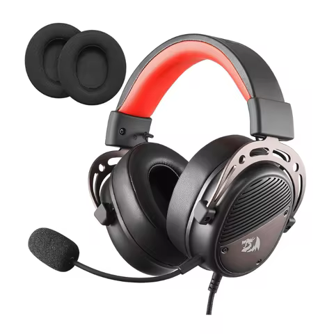 Redragon H730 USB Wired Gaming 53mm Drivers, 360° Spatial Sound, Detachable Noise-Canceling Micropho