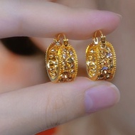Emas 916 Subang / Emas 916 Anting-anting /Full Diamond Hoop Earringsgold 916