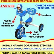 Sepeda Anak Roda 3 (Tiga) Tricycle Nakami Doraemon Ban Karet Murah