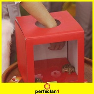 [Perfeclan1] Lottery Box, Raffle Case, Square Large Capacity Donation Box, Raffle Ball Game Box for 