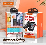 Moxom MX-PB80 PD 20W 10000mAh SCP 22.5W Super Fast Charge Transparent LCD Powerbank