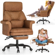 C39 Ergonomic Cross Legged Office Chair With Foot Rest,reversible Armrests, Criss Cross Computer Des