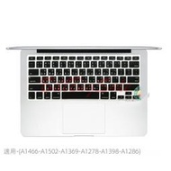 (MacBook注音彩色鍵盤保護膜)Apple蘋果筆電 繁體 注音倉頡 鍵盤套 pro15吋 A1286 A1398