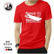Kaos Oppo Reno 6- T Shirt Kaos Distro Pria / Wanita Lengan Pendek - IB Colection - Kaos Oppo Reno 6 