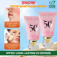 DHERBS Snow Tinted Sunscreen Halal SPF50 PA++++ Halal Tone Up Moisturizer Aliff Syukri, UV Protectio