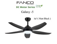 FANCO Galaxy-5 DC Motor 38"/48"/56" Ceiling Fan with 3 Tone 24W LED Light Kit and Remote Control