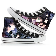 ▼  Black rock shooter anime graffiti printing high male and female students help canvas shoes young 