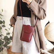 Charin Bag - Toast กระเป๋าสะพายน่ารักมาก มือถือใส่ได้ทุกรุ่น  Multi pocket bag กระเป๋าหนังวัวแท้นุ่ม