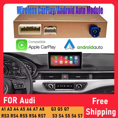 Wireless Apple Carplay Box Android Auto Module For Audi A1 A3 A4 A5 A6 A7 A8 B8 B9 MMI2G MMI3G MIB R
