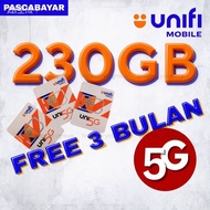 PERCUMA 90 HARI UNIFI POSTPAID 230GB 5G HIGHSPEED PLAN / UNLIMITED CALL / ADA SIM CARD