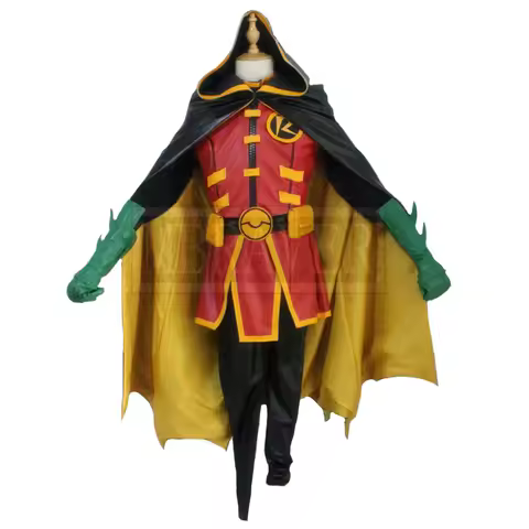 Red Robin Cosplay Superhero Damian Wayne Uniform Outfit Costume Halloween Christmas Custom Made Any