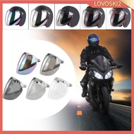[Lovoski2] Windproof 3 Snap Visor Lens Shield Sun Shield Motorcycle Bubble Helmet Lens
