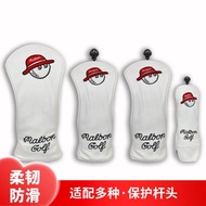 Malbon Fisherman Hat Wood Club Cover Ball Head Protective Cover Golf Wood Club Head Cover GOLF Wood 