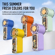 [Mini 199 Speed] Colourful Small Mini Handheld Fan 9cm Portable Rechargeable Fan 199 Speed Levels St