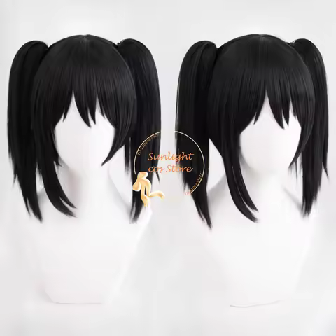 Anime Nico Yazawa Cosplay Wig Short Black Ponytail Clip Nico Yazawa Wigs Heat Resistant Synthetic Ha