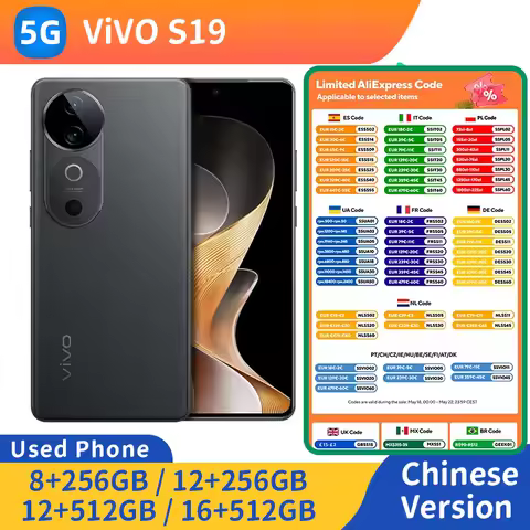 VIVO S19 5g RAM 8GB/12GB/16GB Android SmartPhone Screen 6.78-Inches 50MP Camera 6000mAh Battery Orig