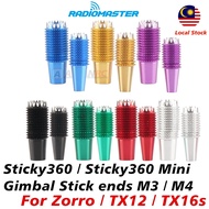 RadioMaster Sticky360 / Sticky360 Mini Gimbal Stick ends M3 for Zorro & TX12 M3 and M4 for TX16s M4 