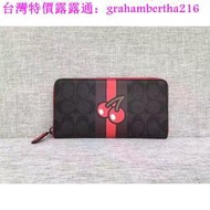 台灣特價COACH 56718 美國正品 新款 pac-man吃豆人長款拉