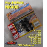 NK400 PMS SPROCKET SET 14T/15T/48T PACKAGE