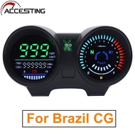 Motorcycle Speedometer Digital LED Panel rpm Speed Gauge For Brazil Titan 150 Honda CG 150 fan 150 2