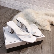 [GIẢM NGAY 10K -SALE TRONG 1 NGÀY] DÉP NỮ CAO GÓT XỎ NGÓN PHỐI QUAI TRONG GÓT VUÔNG 7P THỜI THƯỢNG H