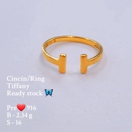 CINCIN TIFFANY EMAS 916 PRELOVED 2.34G