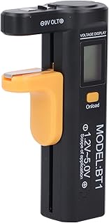 Battery Voltage Tester, Digital Display Battery Voltage Detector for AA AAA 9V Battery 1.2V -5.0V, Q