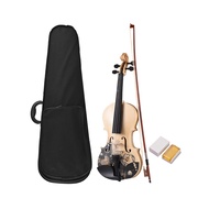 [New Arrival]1/2 Acoustic Violin Bass Topboard Side Back Board Maple Scroll with Carry Case Bow Rosi