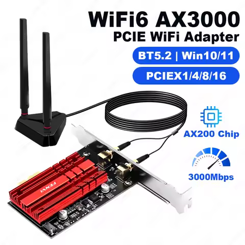 WiFi 6 3000Mbps PCIe Wifi Adapter AX200 Wireless Network Card AX3000 BT5.2 2.4/5GHz MU-MIMO 802.11ax