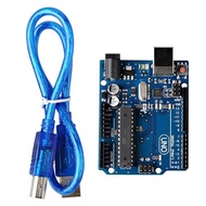 NEW　UNO R3 Development Board Microcontroller MEGA328P ATMEGA16U2 Compat for Arduino - Blue + Black