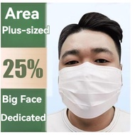 【 SG Stock 】 Large face mask, enlarged mask, protective mask, disposable mask Large face specialized mask Large area pro