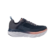 Hoka One One Bondi 6 Mood Indigo/Nude Pink - Sepatu Lari Wanita Warna Navy dengan Bahan Breathable U